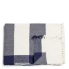 Abbey Stripe Blanket Navy