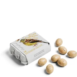 Chocolate Yellowhammer Bird Eggs filled with Gianduja and Crispy Wafer