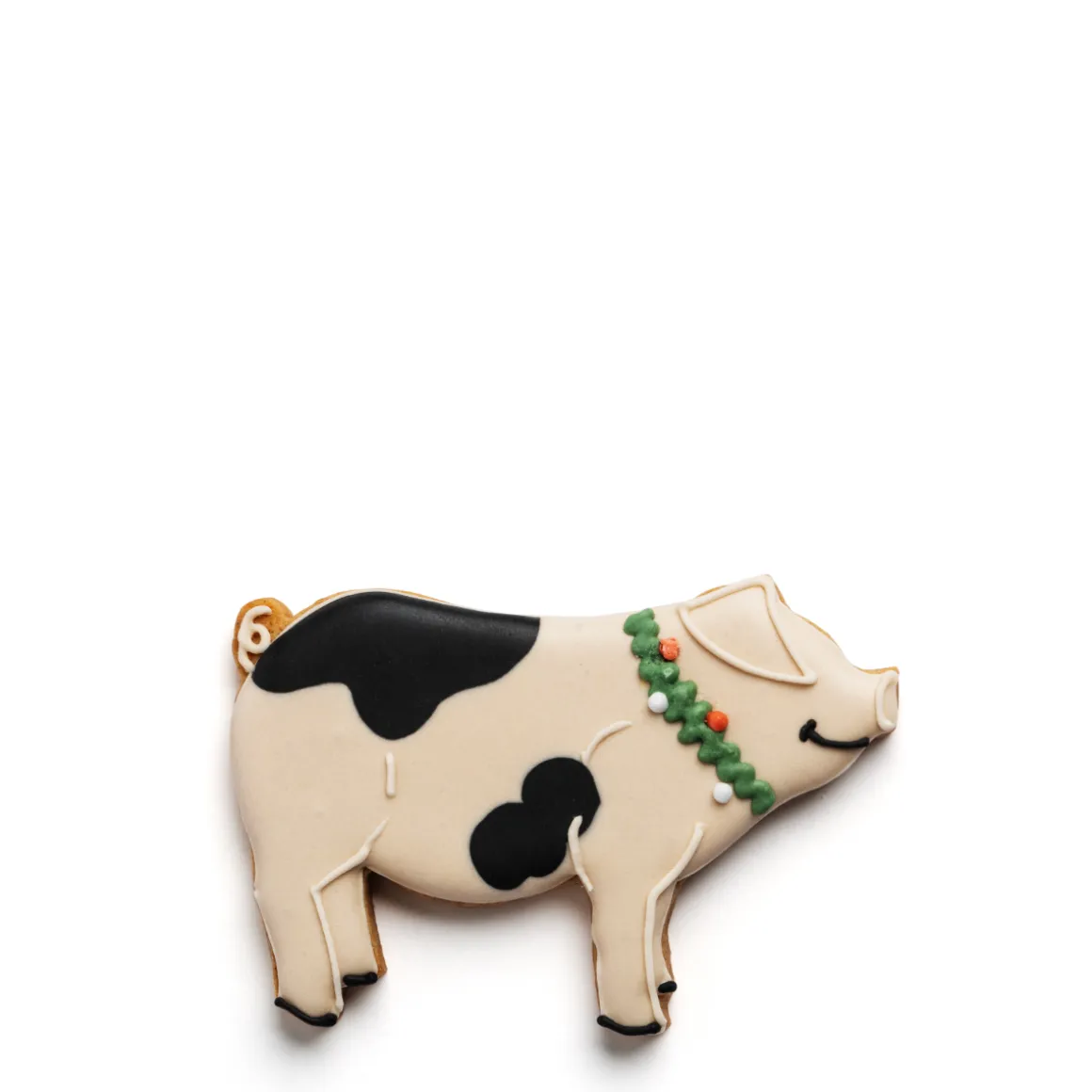 Christmas Iced Pig Biscuit