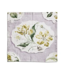Daylesford x Colefax Quince Garden Napkin in Lilac With Tulips