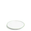 Edge Dessert Plate Dark Green