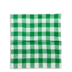 Green & White Check Napkin