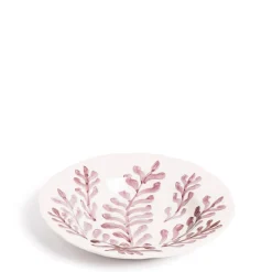 Leaf Shallow Bowl Pink