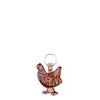 Leather Chicken Keyring