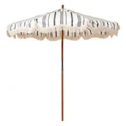 Market Umbrella Black Stripe