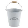 Metal Bucket with Wooden Handle