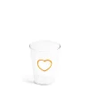 Orange Heart Glass
