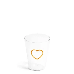 Orange Heart Glass