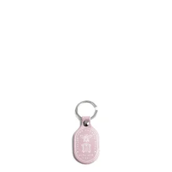 Taupe Leather Key Fob with a Bee