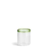 Tealight Candle Holder with Green Rim