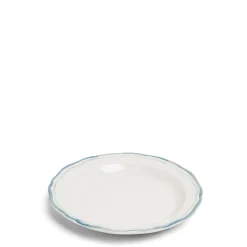 Vintage Side Plate Double Blue Border