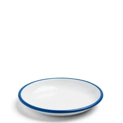 White & Blue Enamel Plate Large