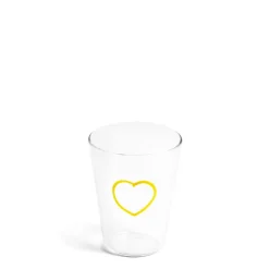 Yellow Heart Glass